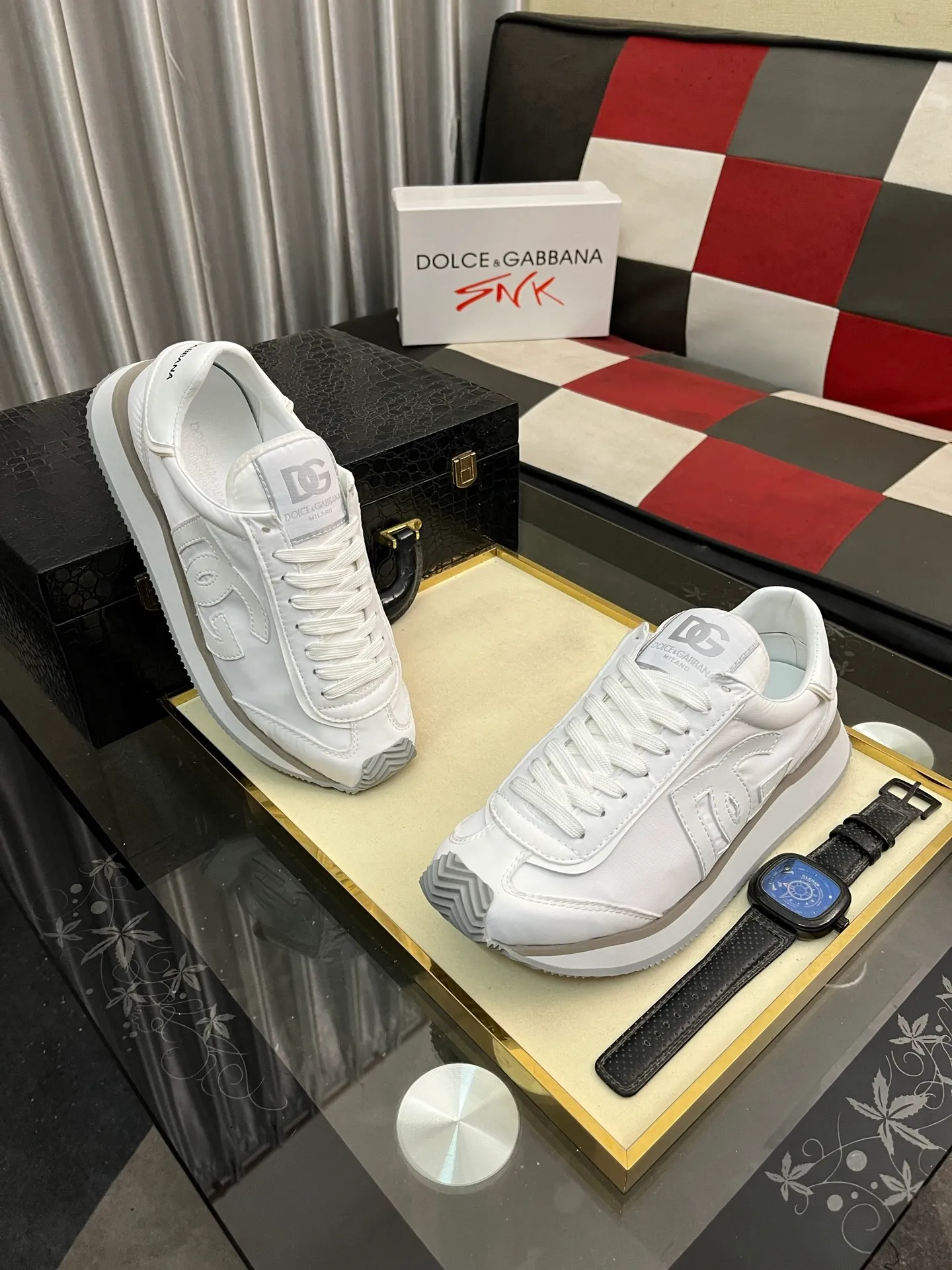 Men's Men's Shoes💰458⌚️⌚️Dolce&Gabbana••DG✔️High-end men's sports•casual shoes. Original goods from top counters. Original imported cowhide, multi-material splicing design ➕Imported cowhide lining, cowhide feet ➕Original TPR elastic outsole. Size: 36-46